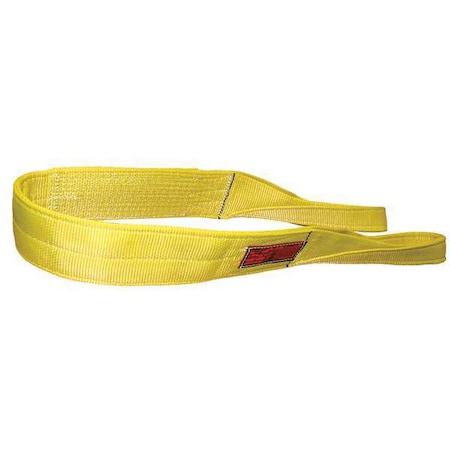 Synthetic Web Sling, Type 3, 12 ft L, 4 in W, Nylon, Yellow