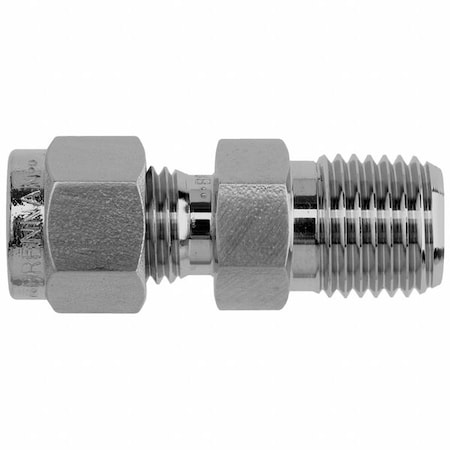 Strt, SS, Comp. 1/4 in, MNPT 1/8 in