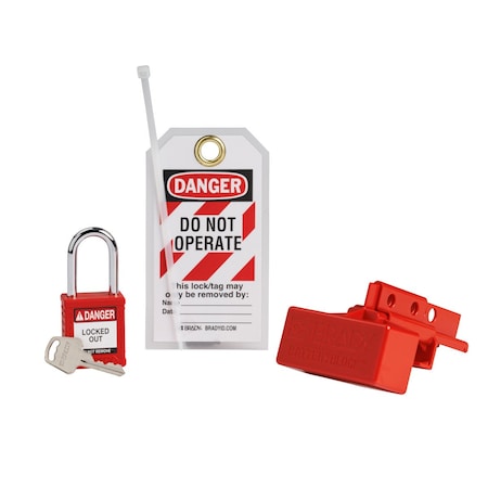 Lockout Kit,2 Lockouts,1 Tag,Red