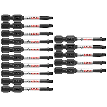 Screwdriver Bits,1/4" Hex,2" L,PK15