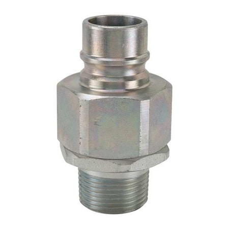 Hydraulic Quick Connect Hose Coupling, Steel Body, Ball Lock, 3/8"-18 Thread Size, H Series