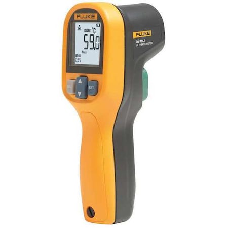 Infrared Thermometer, Single Dot Laser Sighting Adjustable 0.10 to 1.00, Backlit LCD