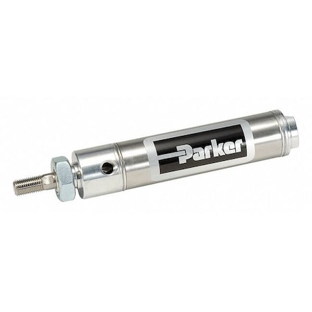 Air Cylinder, 1 1/16 in Bore, 2 in Stroke, Round Body Double Acting, Stainless Steel .