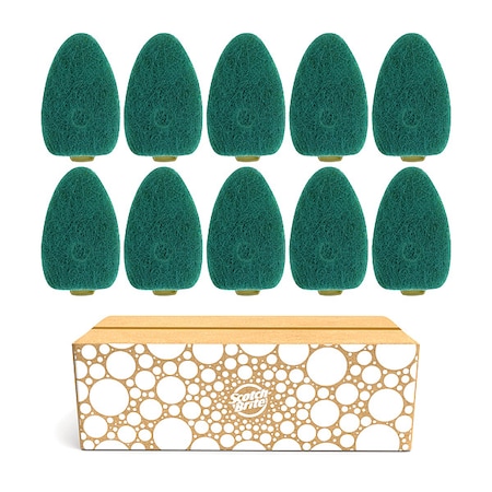 Dish Wand Refills,7 1/4 in L,Green,PK10