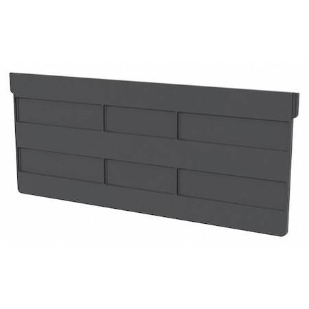 Plastic Divider, Black, 15 13/32 in L, 6 1/8 in H, 6 PK