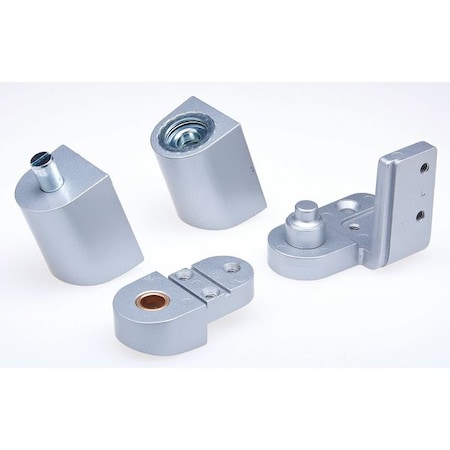 Pivot Hinge, Diecast Aluminum, Half Surface Mounting, 1 7/16 in Leaf W x 2 11/16 in Leaf H