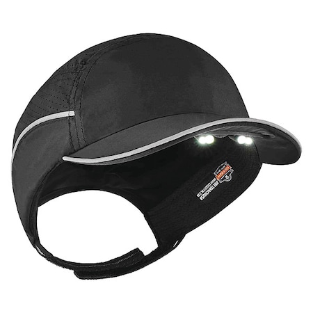Bump Cap, Short Brim Baseball, Polyethylene, Hook-and-Loop Suspension