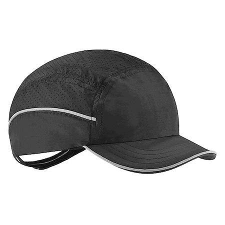 Bump Cap, Short Brim Baseball, Polyethylene, Hook-and-Loop Suspension
