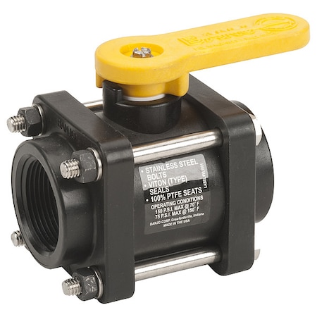 Manual 2-Way Ball Valve,NPT,Polypro