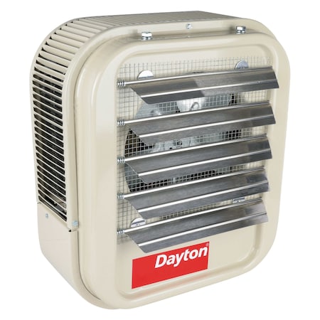 Fan Forced Electric Unit Heater, Wall & Ceiling, 1 or 3 Phase, 208/240VAC, 5.6kW/7.5kW, 21-3/4 in H