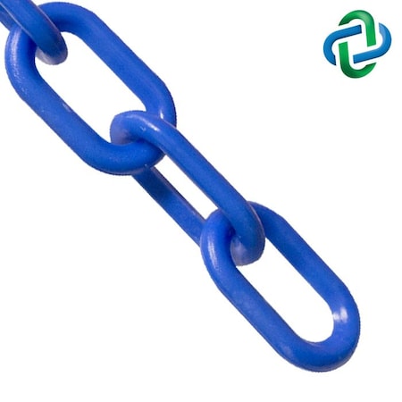 Blue Plastic Chain .75"(#3,19 mm)x500