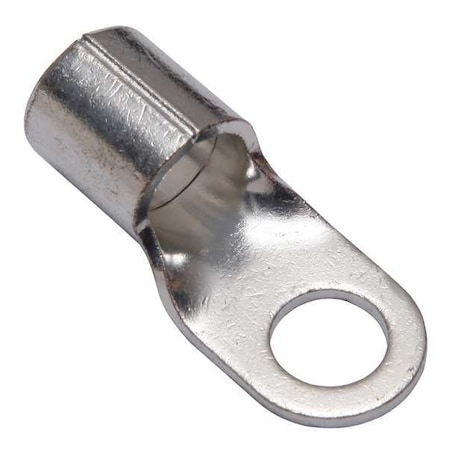 Uninsulated Compression Terminal, 1 AWG Max, 3/8 in Stud, Long Barrel, Copper, None