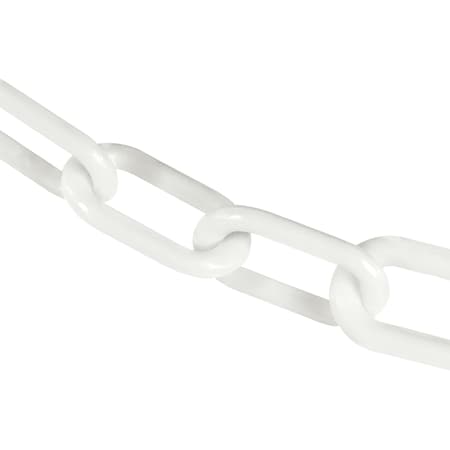 3" x 25' White Plastic Safety Chain