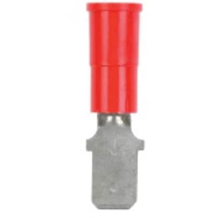 Male Disconnect, Red, 22-18AWG, PK25