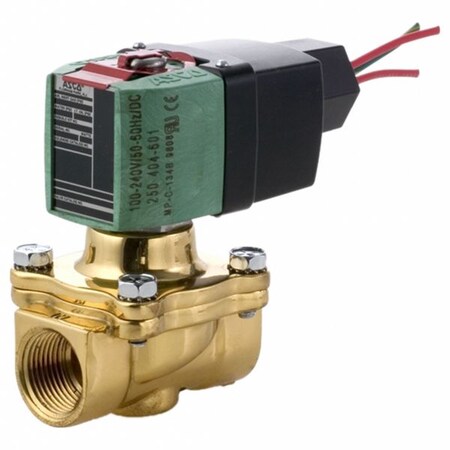 Solenoid Valve, 2-Way, 2-Position, Normally Closed, 3/4 in Pipe Size, 24V to 120V AC/DC, High Flow