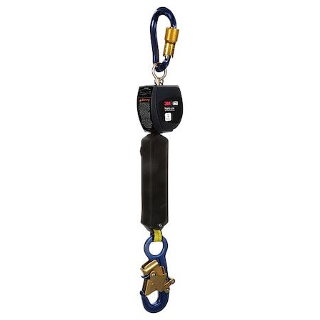 Nano-Lok Personal Self Retracting Lifeline, Carabiner, Aluminum, 1 Leg(s), 420 lb Weight Capacity