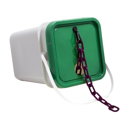 2" x 160' Purple Plastic Safety Chain - Pail
