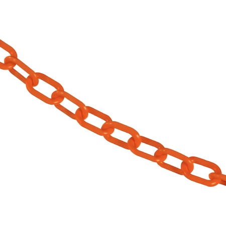 1" x 25' Safety Orange Plastic Safety Chain