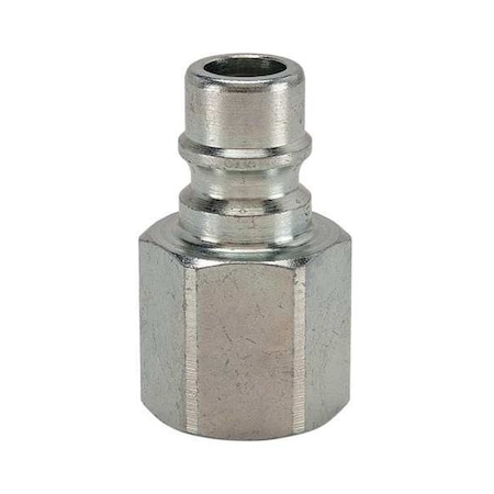 Hydraulic Quick Connect Hose Coupling, Steel Body, Ball Lock, 3/8"-18 Thread Size, H Series