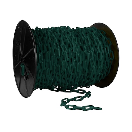 1.5" x 200' Evergreen Plastic Safety Chain - Reel