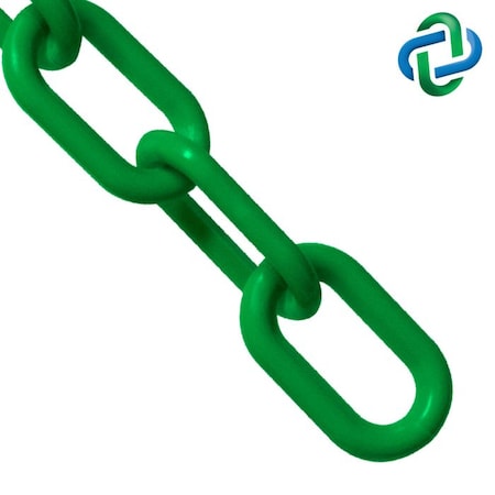 Green Plastic Chain 4"(#12,102 mm)x25