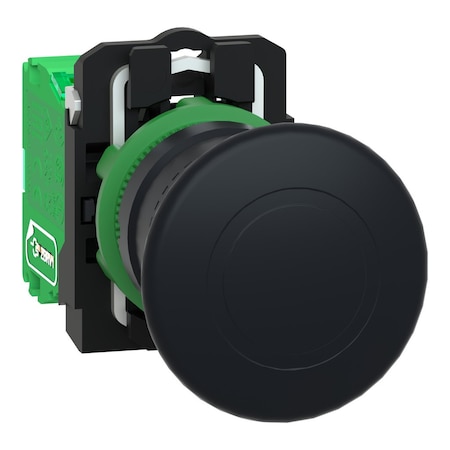 Wireless Push Button Transmitter, Mushroom Head, Momentary Action, Not Applicable Release, Black