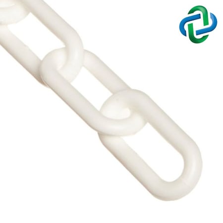 White Plastic Chain .75"(#3,19 mm)x500