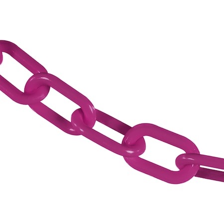 2" x 50' Magenta Heavy Duty Plastic Safety Chain