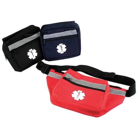 Fanny Pack, Polyester, 14 in L, 7 in W, Red