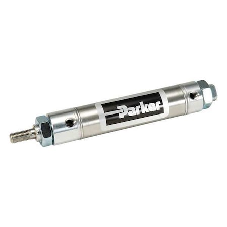Air Cylinder, 2 in Bore, 1 in Stroke, Round Body Double Acting, Stainless Steel .