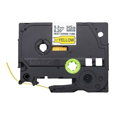 Sleeve Label, Yellow, Polyolefin, 7/32 in W