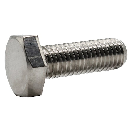 316, 3/8"-16 Hex Head Cap Screw, Plain Stainless Steel, 2-1/4 in L, 25 PK