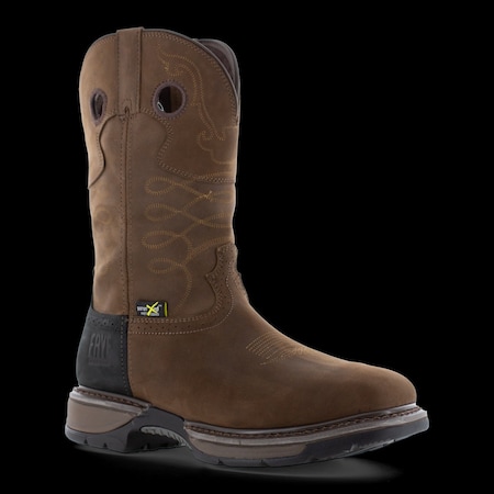 Men's Western Boot, 10 1/2 M, Brown/Black, FR40101