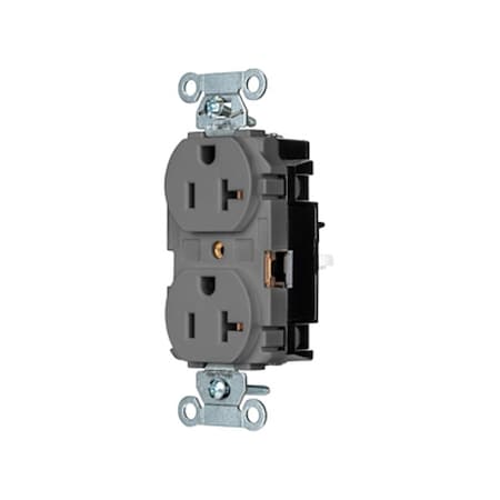 Straight Blade Receptacle, 5-20R, 20 A, 125V AC, 2 Pole, 3 Wire, Surface Mount, Grounded