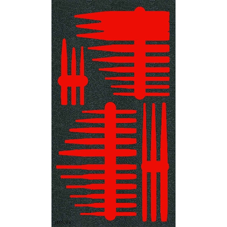 Foam Inserts,Black/Red,16" L,11" W