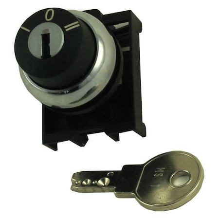 Non-Illum Selector Swtch,22mm,3 Pos,Keyd