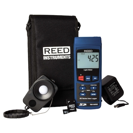 REED Data Logging Light Meter with Power Adapter and SD Card