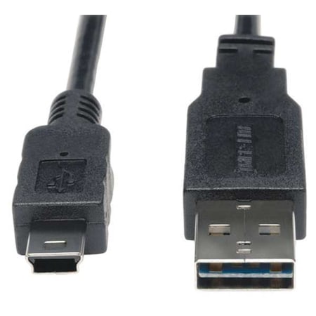 Reversible USB Cable,Black,6 ft.