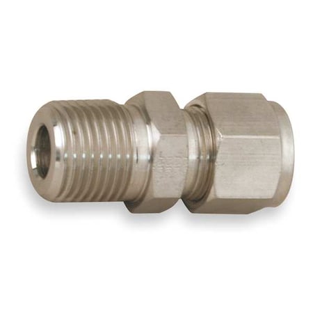 1/4" x 3/16" A-LOK x MNPT SS Male Straight Connector