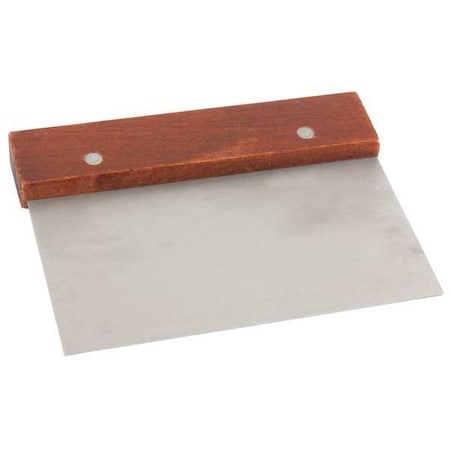 Dough Scraper,Steel/Wood,6-1/2 In