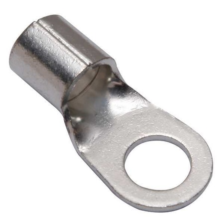 One-Hole Compression Lug, 1 AWG Max, 1/2 in Stud, Long Barrel, Copper, None