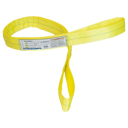 Web Sling,Flat Eye,20 ft L,6,400 lb Cap.