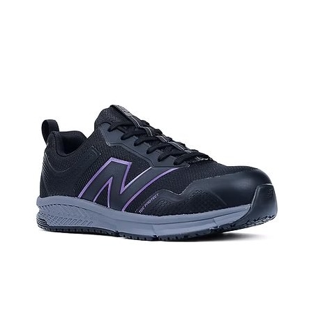 Women's Athletic Shoe, Synthetic Fabric, Synthetic Leather Upper, Black/Purple, 10 1/2