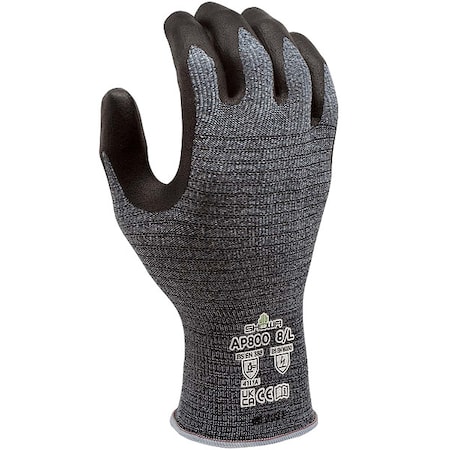 Coated ESD Gloves, Microporous Nitrile, Embossed, Palm, 1 Abrasion Level, S 1 PR