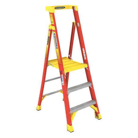 6 ft Fiberglass Podium Stepladder, 300 lb Capacity