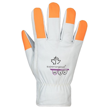 Leather Cut-Resistant Gloves, Cut Level A6 ,Nitrile ,XL 1 PR