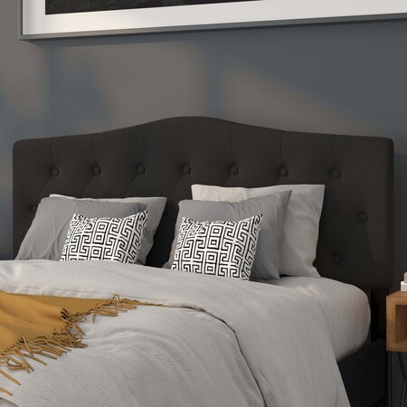 Cambridge Headboard,Queen,Black Fabric