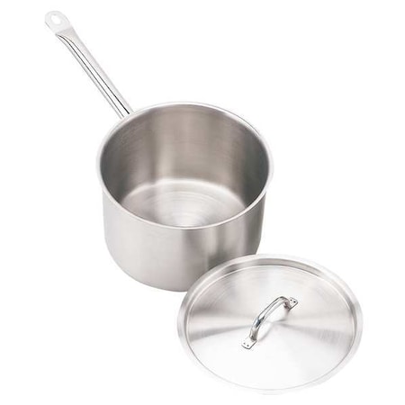 Sauce Pan w/Cover,7 qt,8 In.,SS