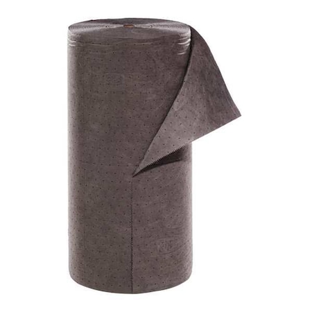 Sorbent Roll, 40 gal, 30 in x 300 ft, Universal, Gray, Polypropylene