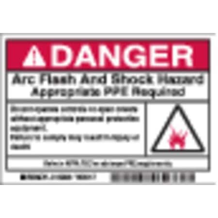 Arc Flash Protection Label,PK100, 102308